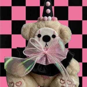 Black & Pink Handmade Bear